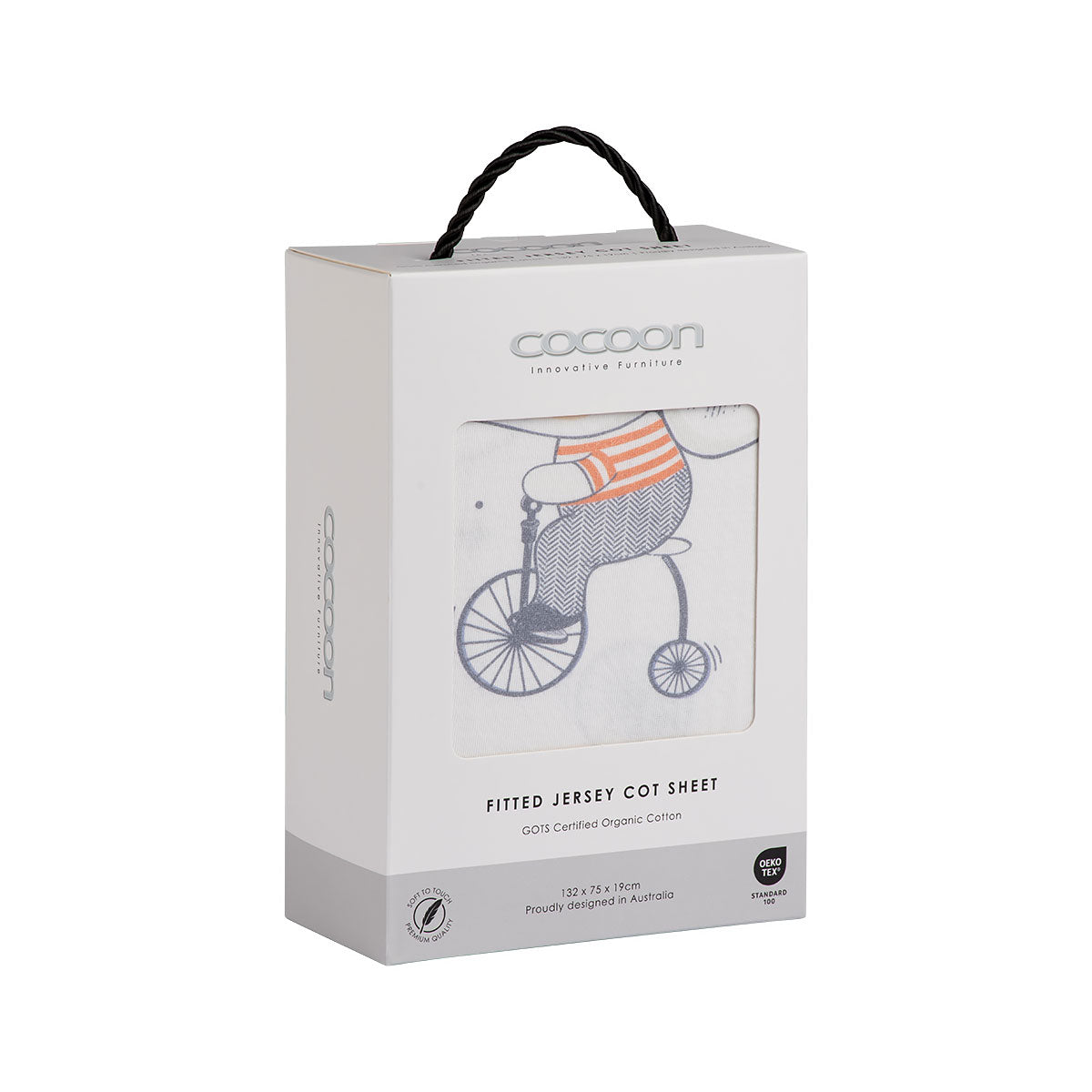 Cocoon Fitted Cot Sheet – Circus Elephant - Tiny Tots Baby Store