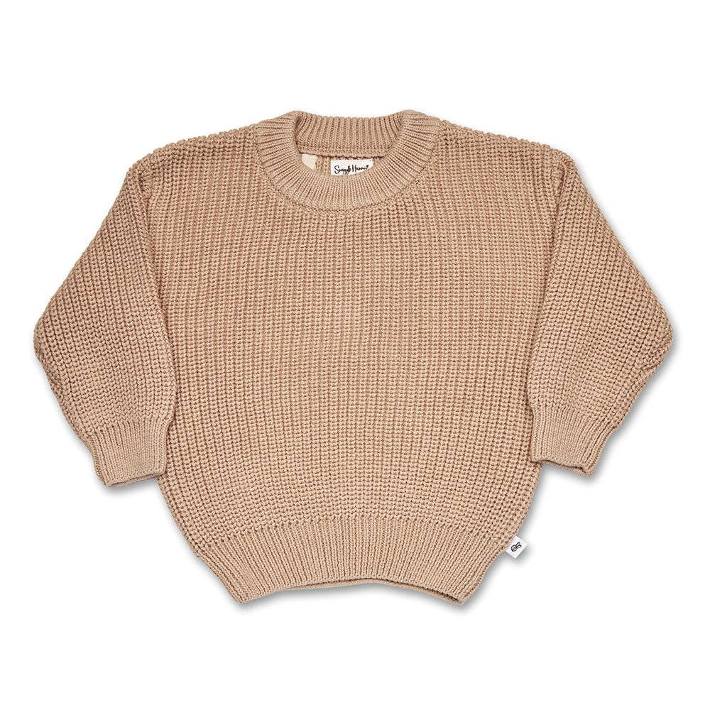 Snuggle Hunny - Hazelnut Oversized Cotton Knit Jumper - 3-6 Months (00)