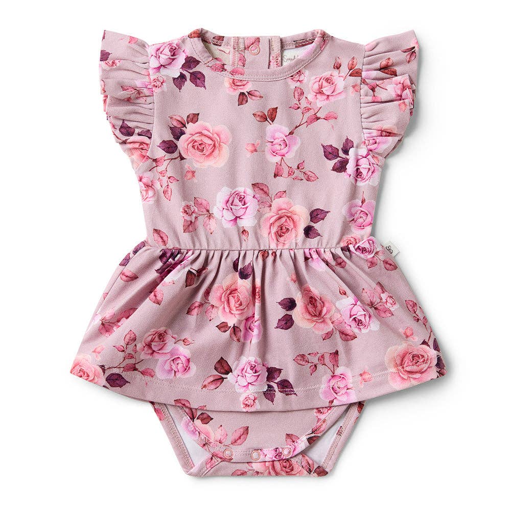 Snuggle Hunny - Blossom Short Sleeve Organic Dress - 0-3 Months (000)