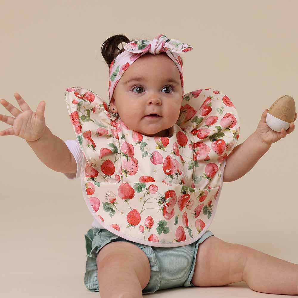 Snuggle Hunny - Strawberry Frill Snuggle Bib