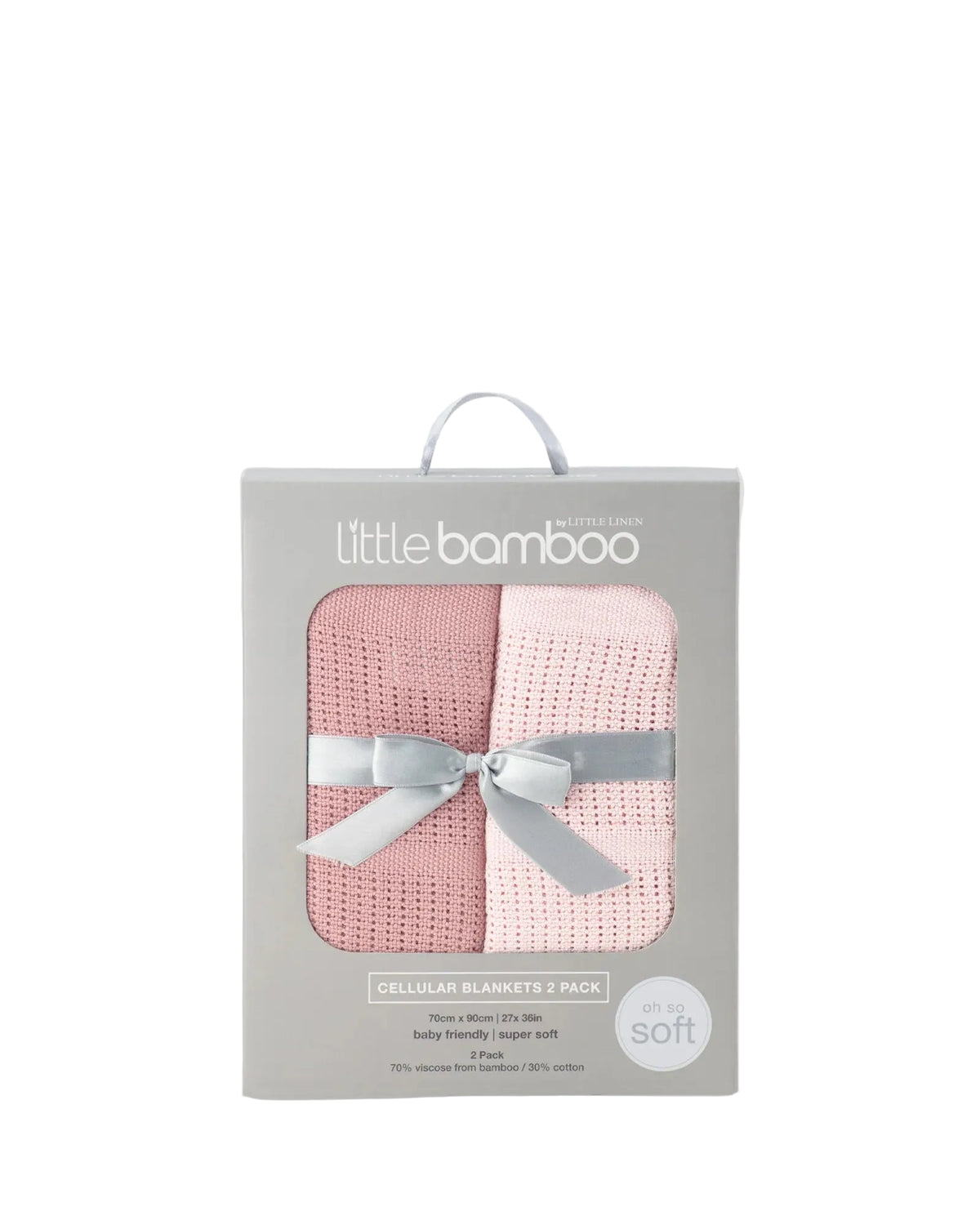 Little Bamboo Baby Cellular Blanket 2Pk - Dusty Rose