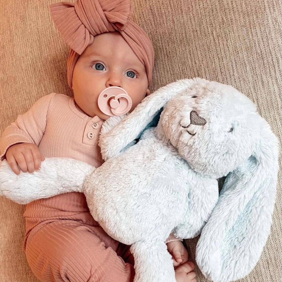 OB Designs Australia - Baxter Blue Bunny – Soft Toy 13.5" / 34cm