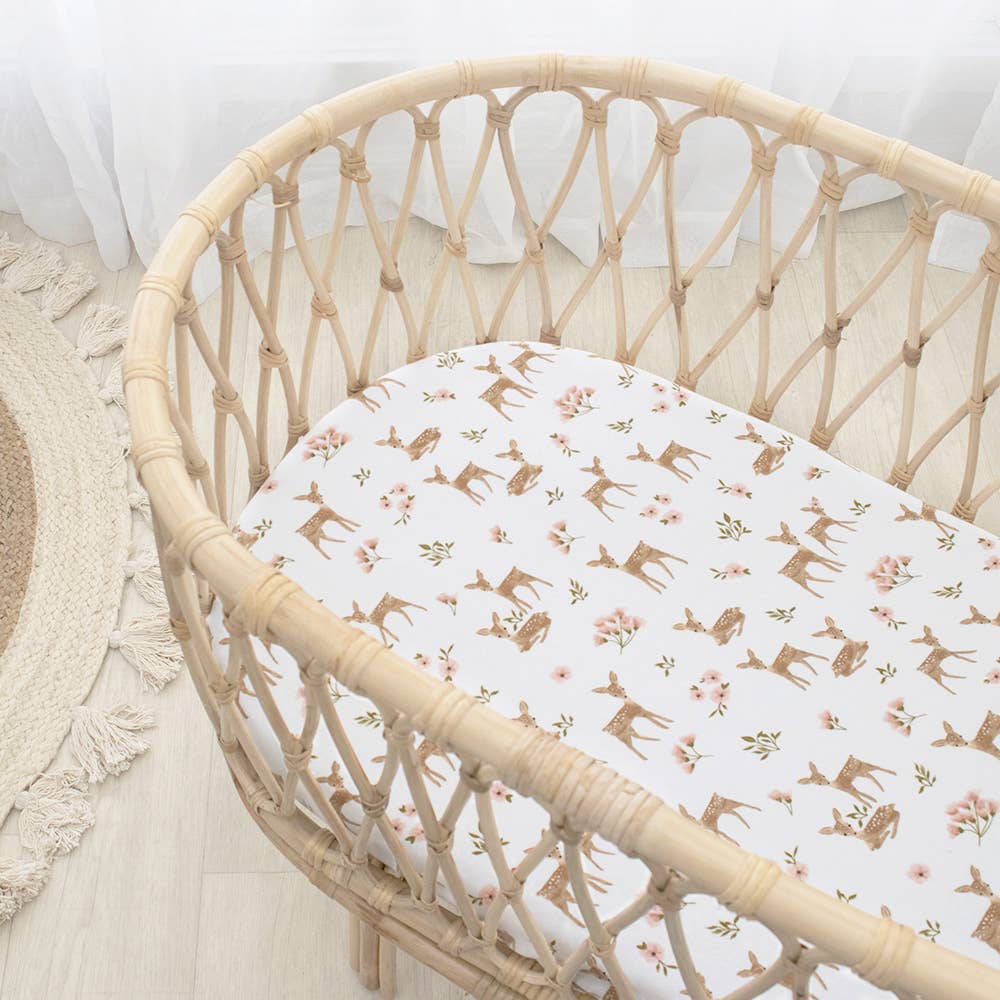 Living Textiles - 2pk Jersey Bassinet Fitted Sheet - Sophia's Garden