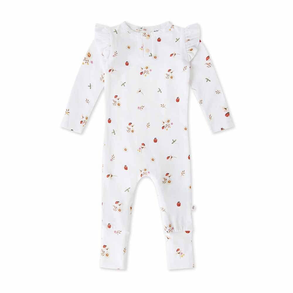 Snuggle Hunny - Ladybug Organic Growsuit