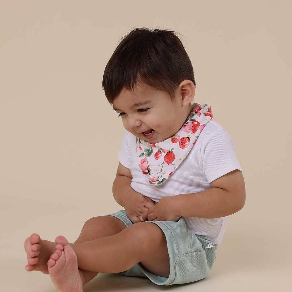 Snuggle Hunny - Strawberry Organic Dribble Bib