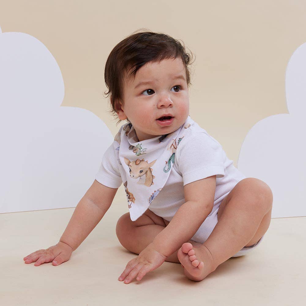 Snuggle Hunny - Dragon Organic Dribble Bib