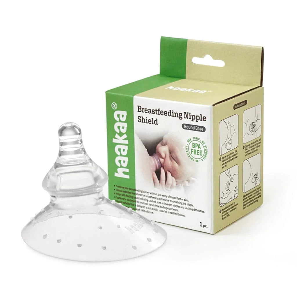 Haakaa Breastfeeding Nipple Shield Round Base - Tiny Tots Baby Store 