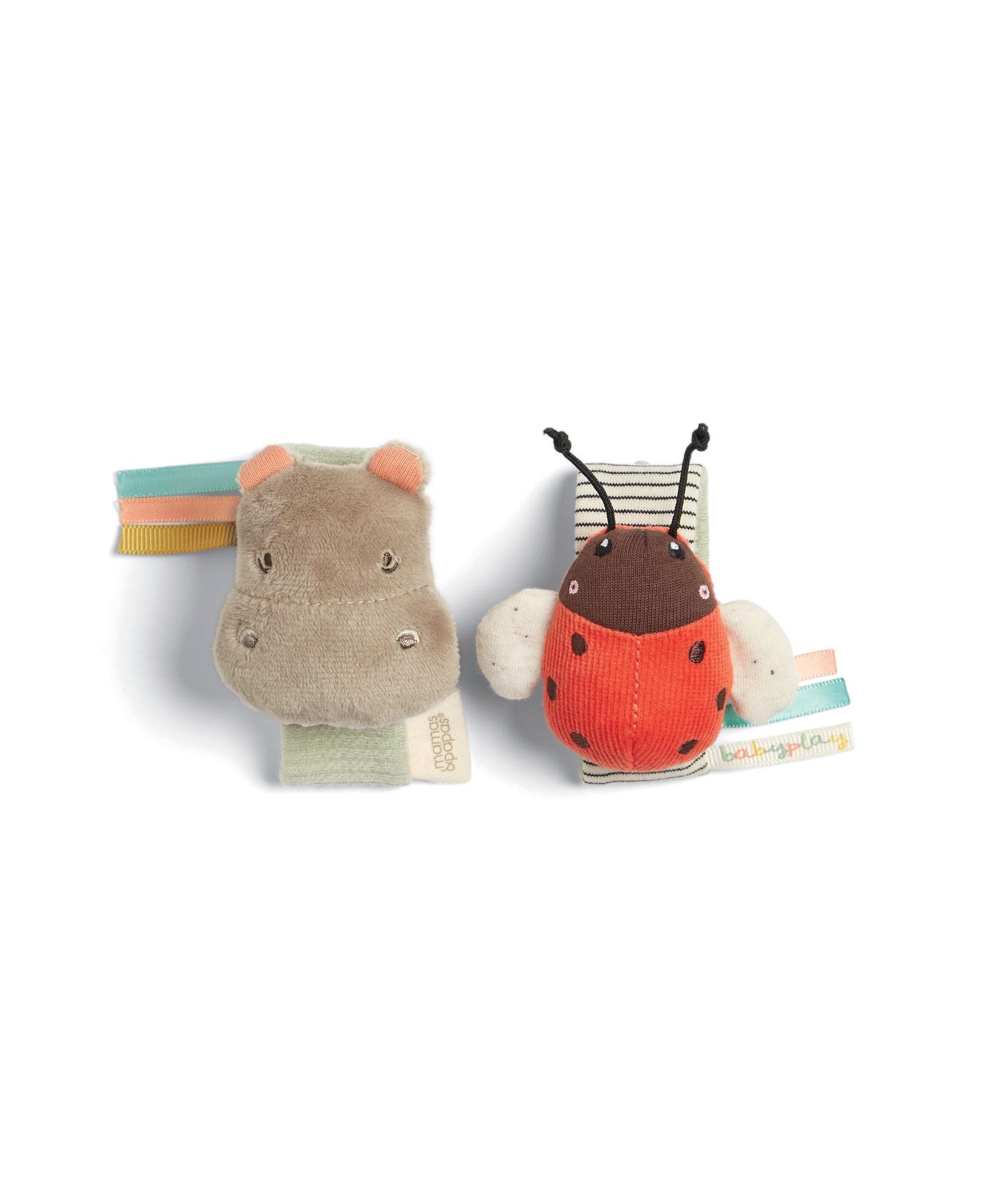 Mamas & Papas Activity Toys Wrist Rattles - Hippo/Ladybird (2 Pack)