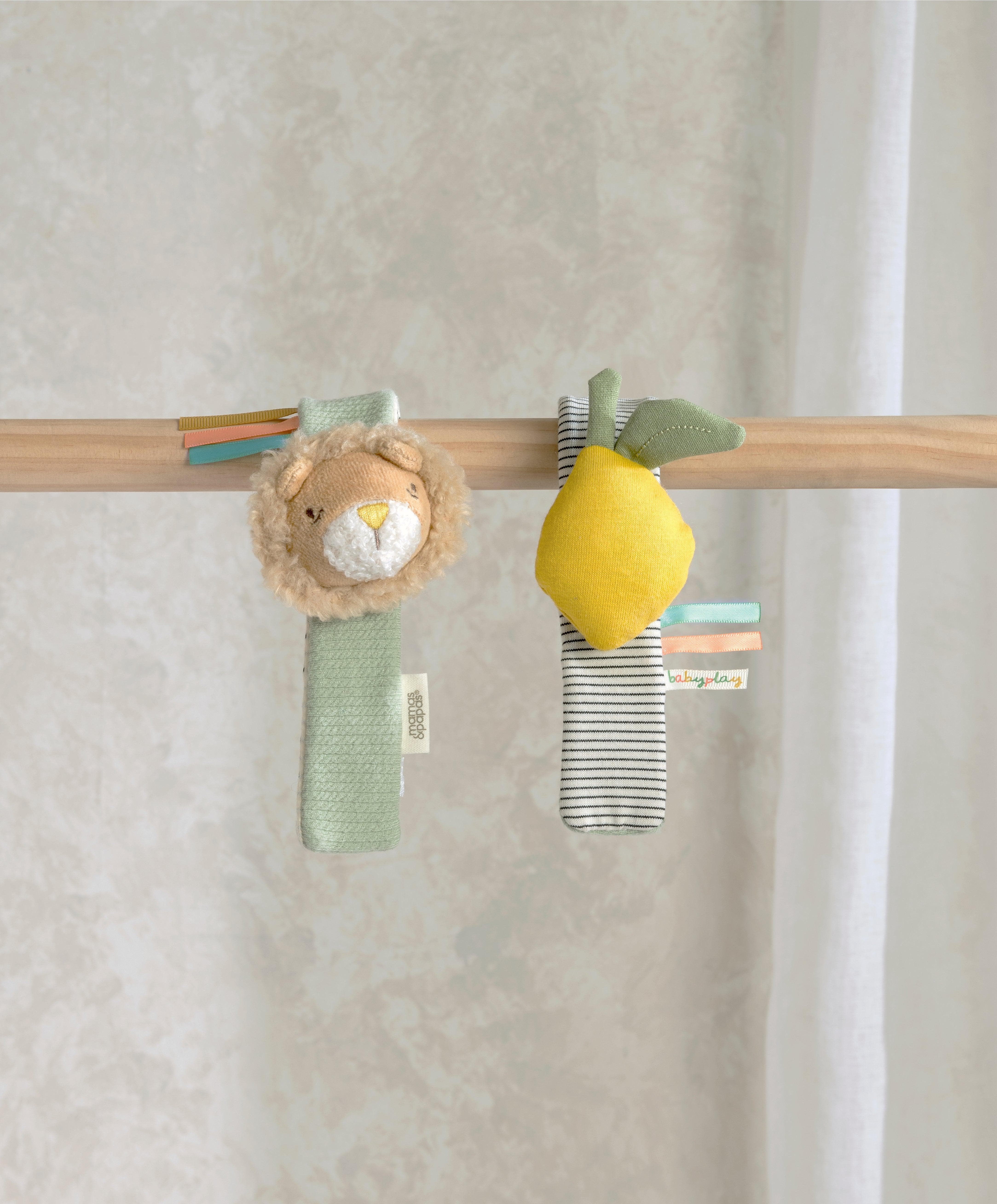 Mamas & Papas Activity Toys Wrist Rattles - Lion/Lemon (2 Pack)