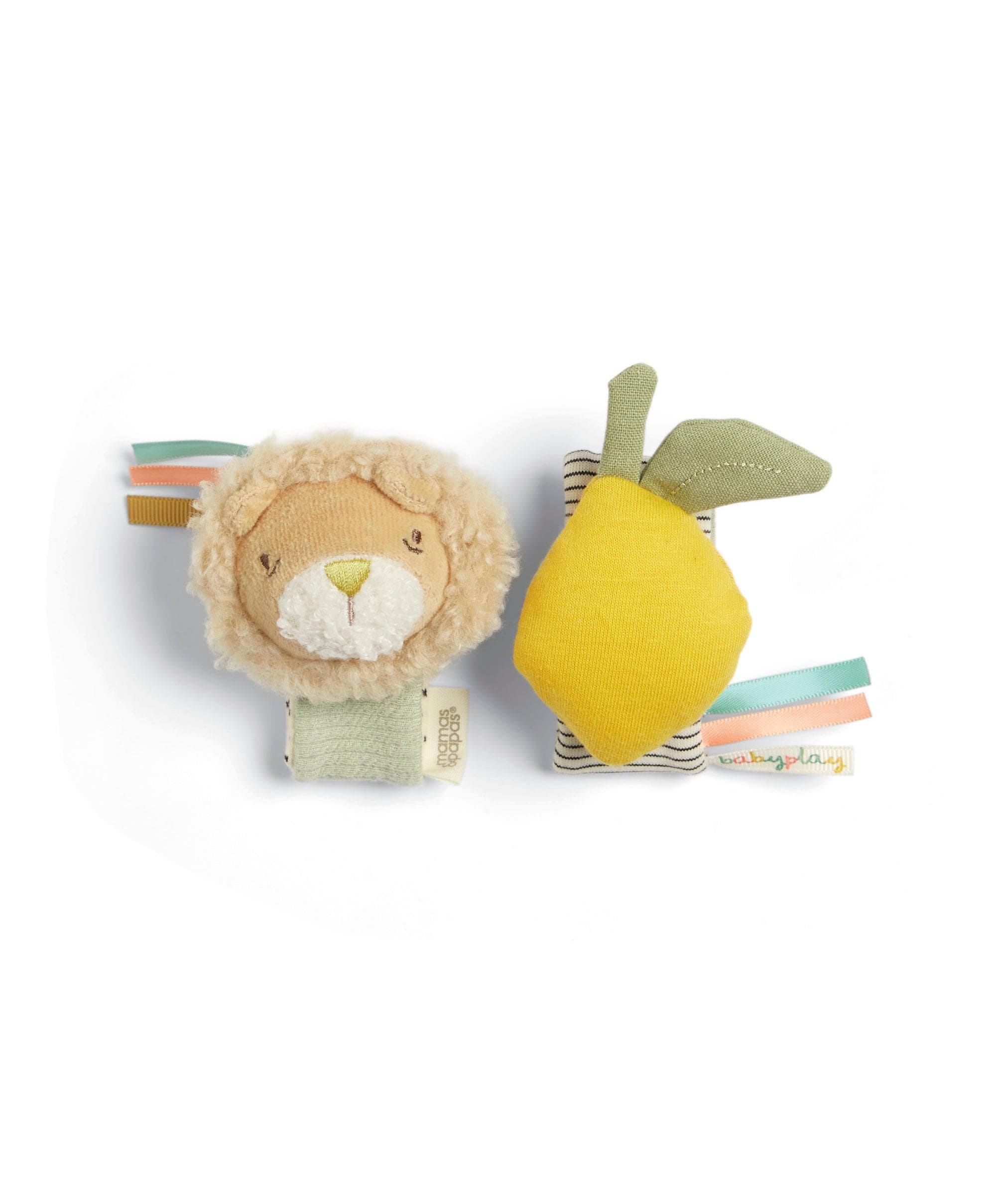 Mamas & Papas Activity Toys Wrist Rattles - Lion/Lemon (2 Pack)