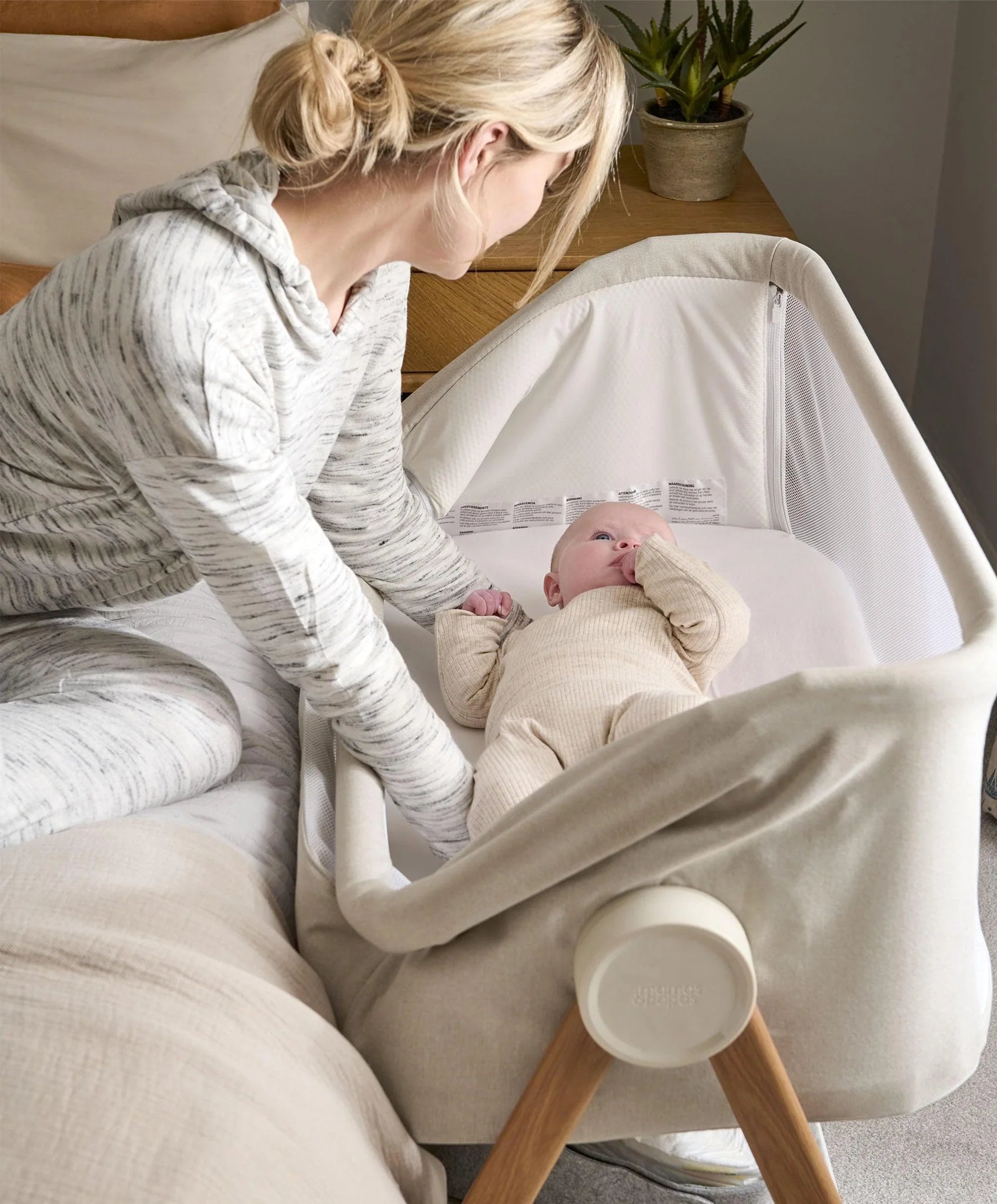 Lua Bedside Crib V2 - Beige | ETA Early April