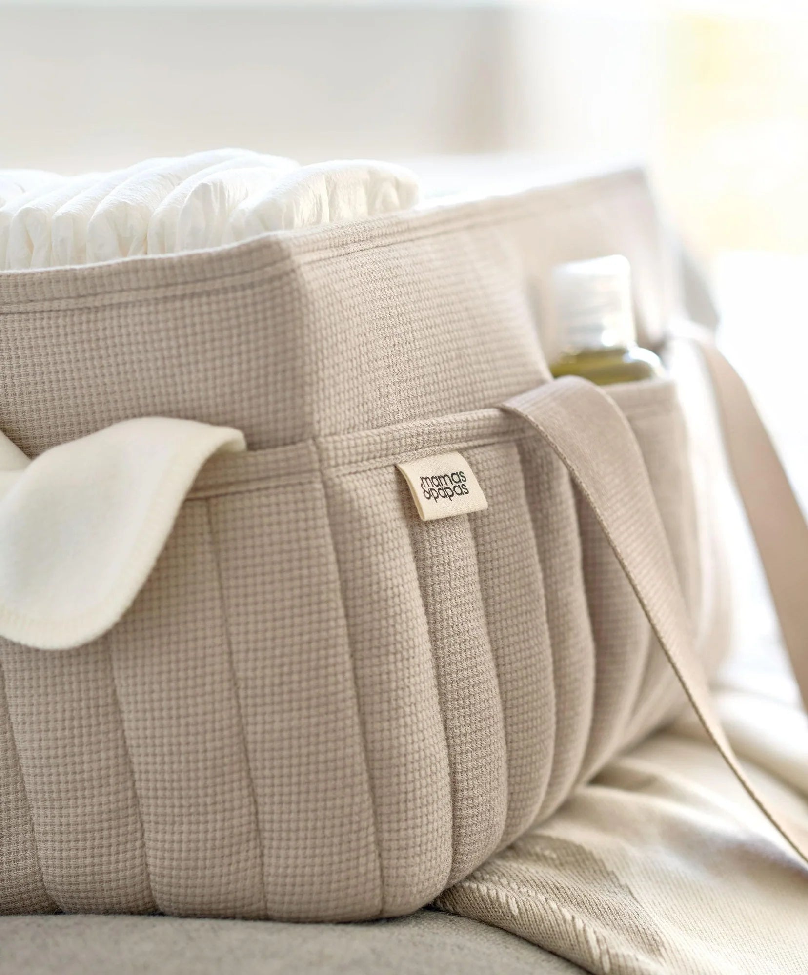 Mamas & Papas Nappy Caddy - Cashmere Waffle