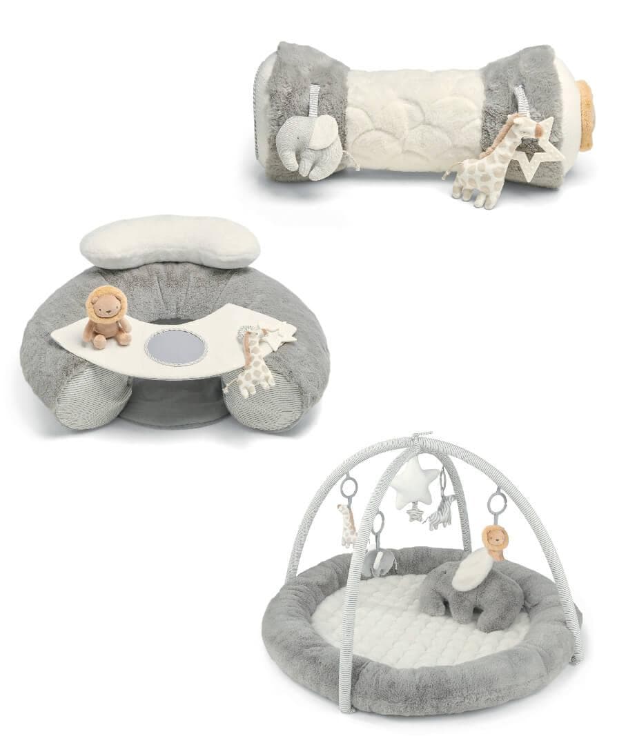 Mamas & Papas Playmat Bundle (3 Pieces) - Welcome to the World Grey - Tiny Tots Baby Store