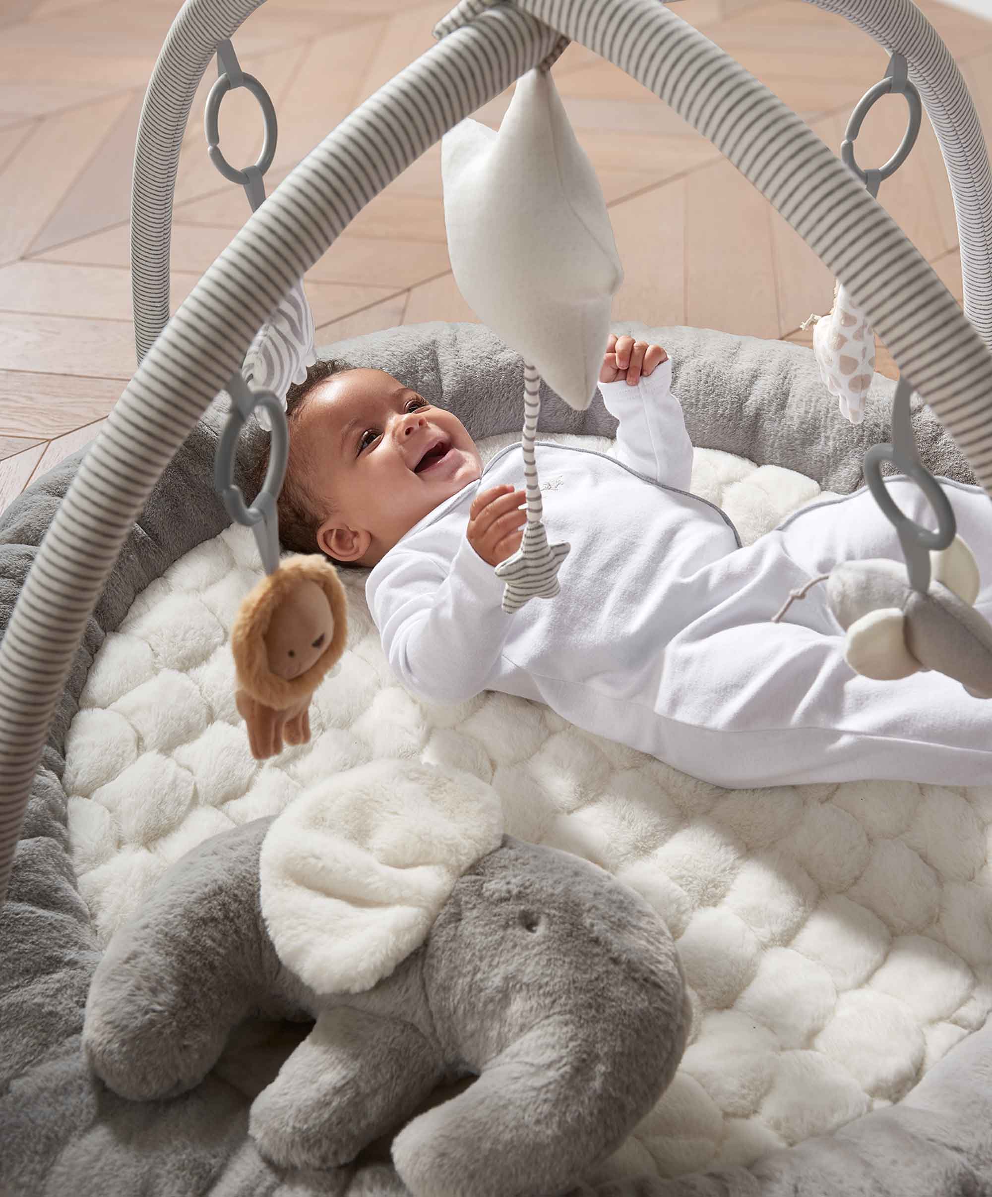 Mamas & Papas Playmat Bundle (3 Pieces) - Welcome to the World Grey - Tiny Tots Baby Store