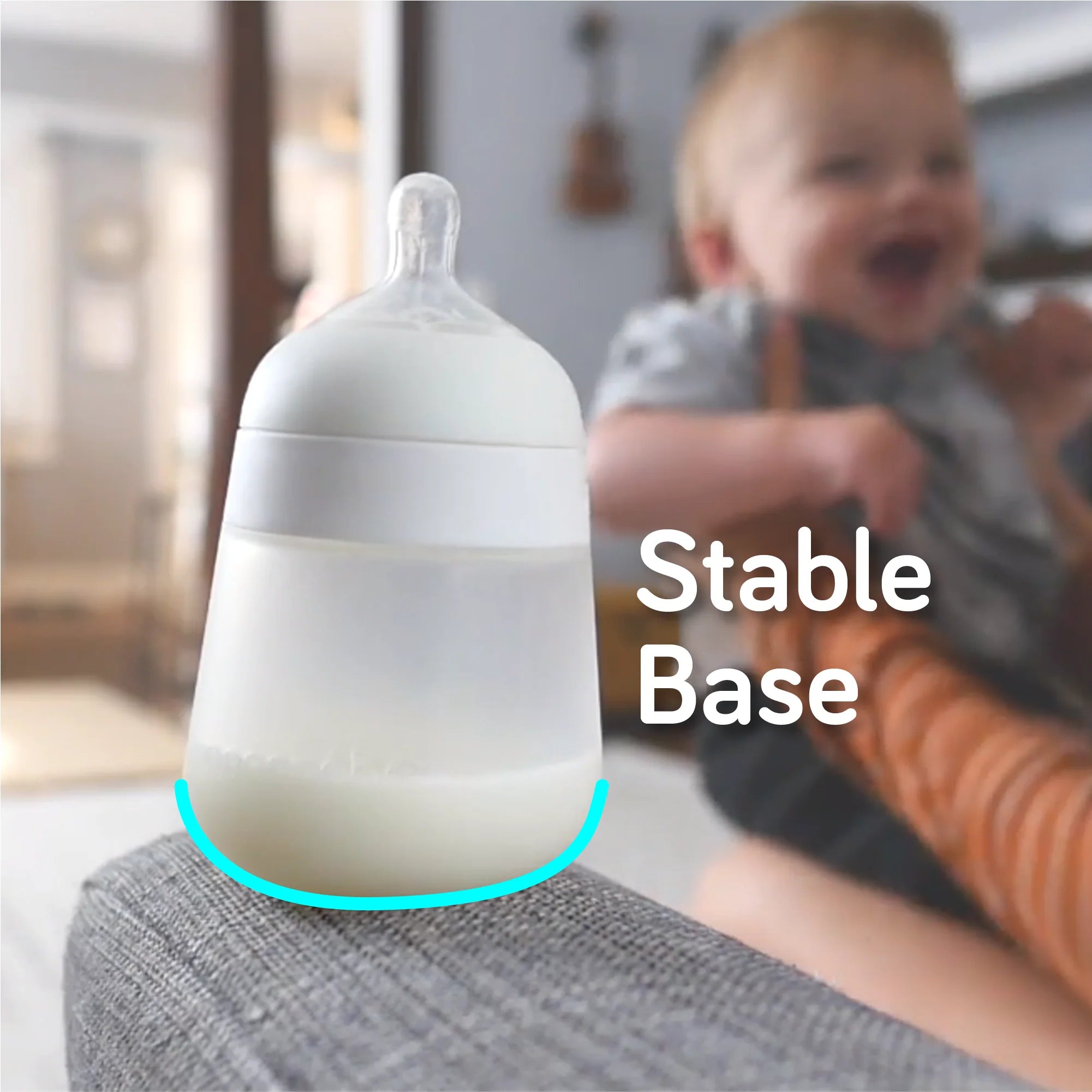 Nanobebe Flexy Silicone Bottle 150ml - Twin Pack White