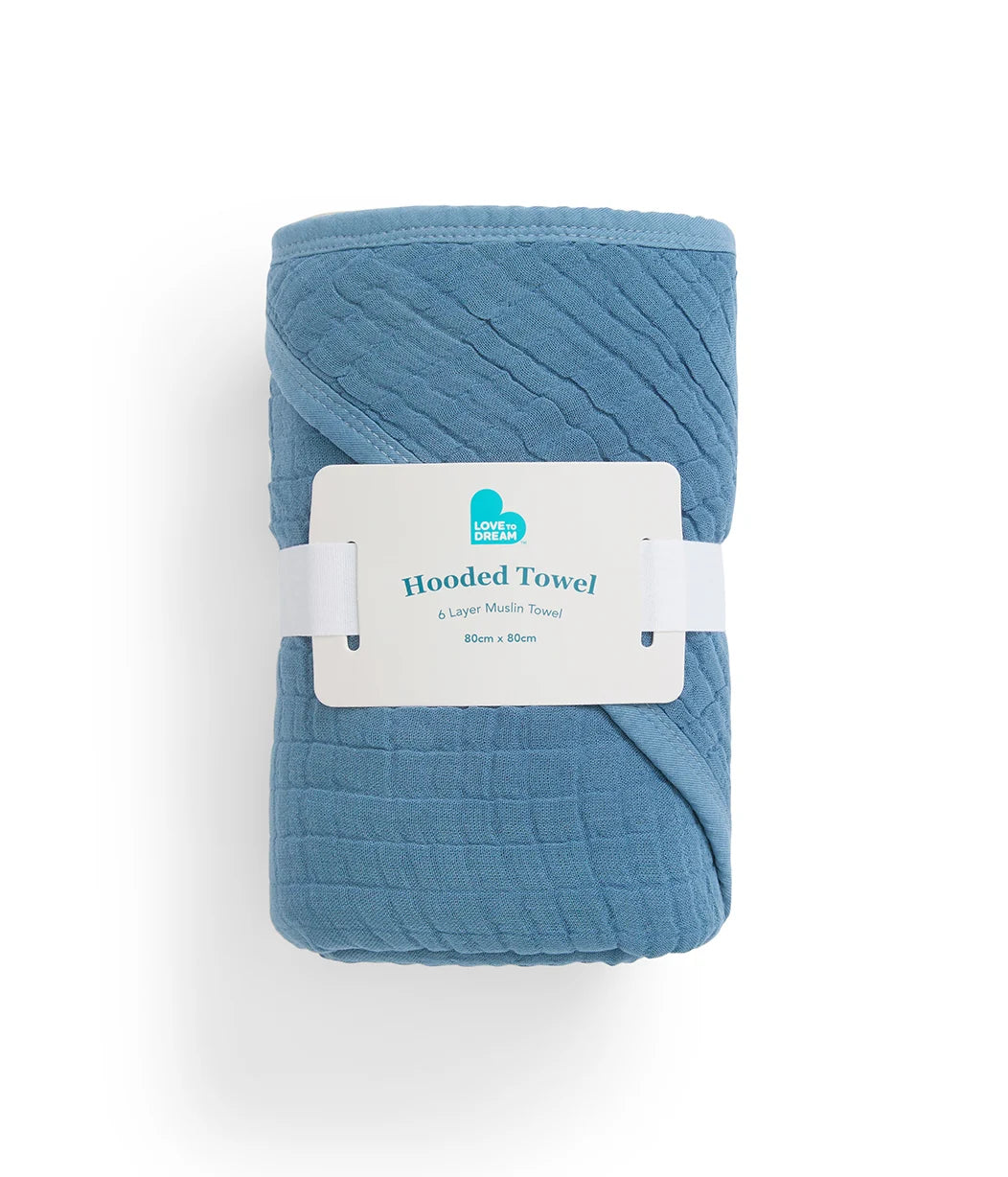 Love To Dream Hooded Towel Storm Blue