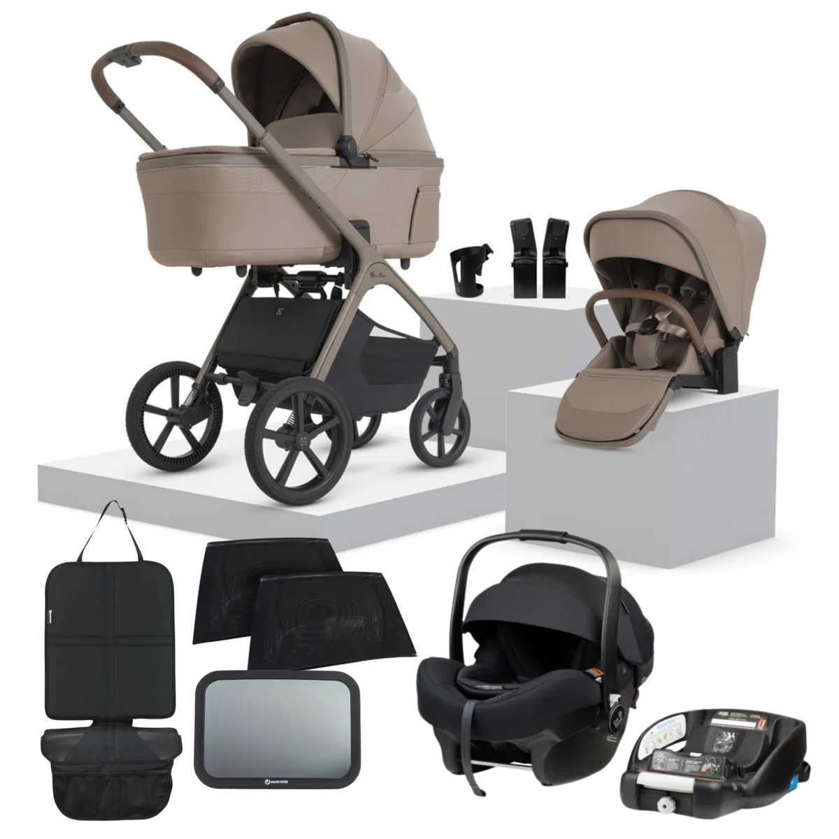 SilverCross Cove 2 + Maxi Cosi Car Capsule Bundle | Champagne