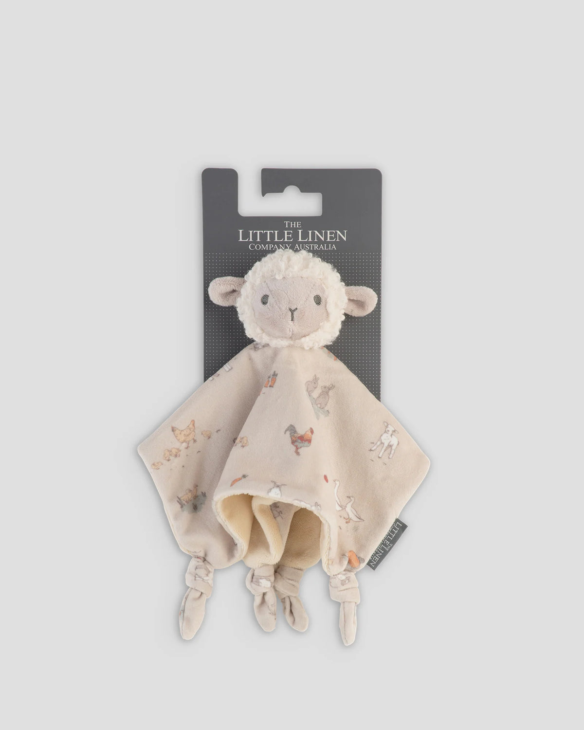 Little Linen Baby Comforter / Security Blanket - Farmyard Lamb