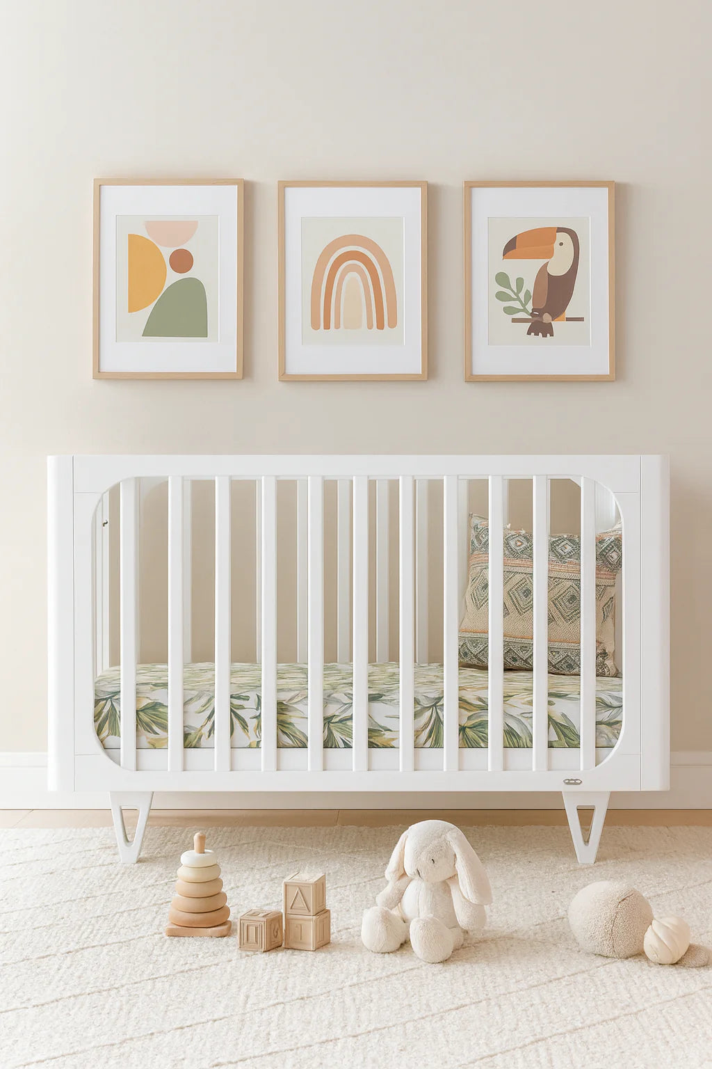 COCOON Vibe White with AU made Inner Spring mattress & Toddler bed rail