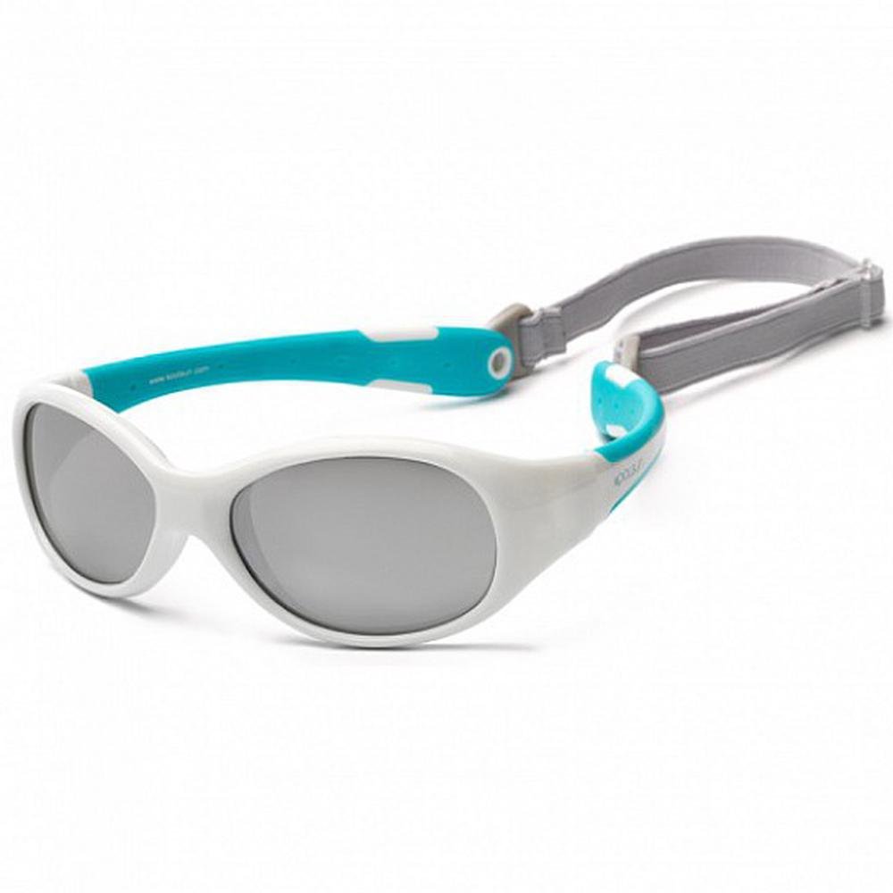 Koolsun Flex Kids Sunglasses (3-6 yrs) White AQUA - Tiny Tots Baby Store 