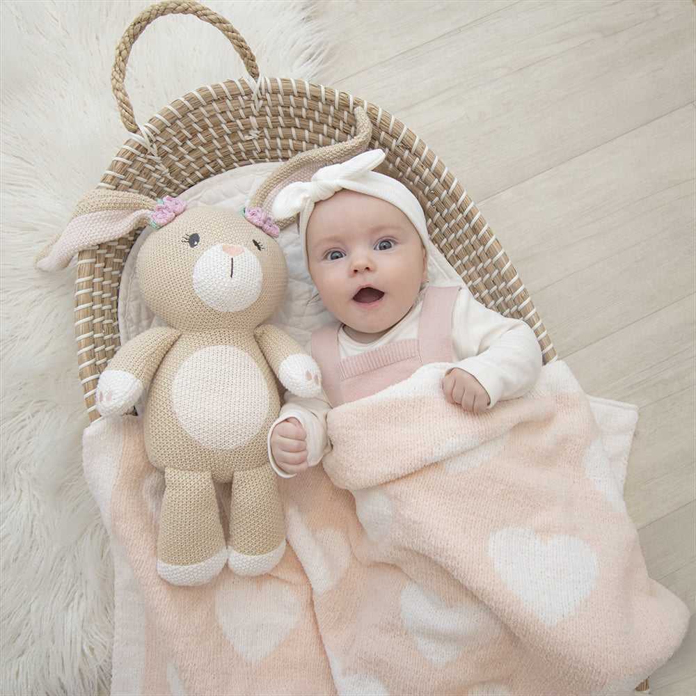 Living Textiles Knitted Soft Toy - Amelia the Bunny - Tiny Tots Baby Store 