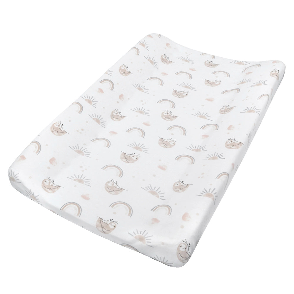 Living Textiles Change Pad Cover & Liner Set - Happy Sloth - Tiny Tots Baby Store 