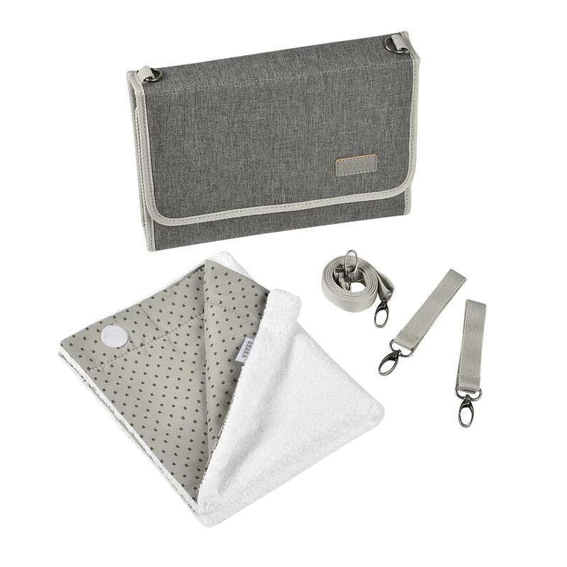 Beaba Changing Pouch - Heather Grey - Tiny Tots Baby Store 