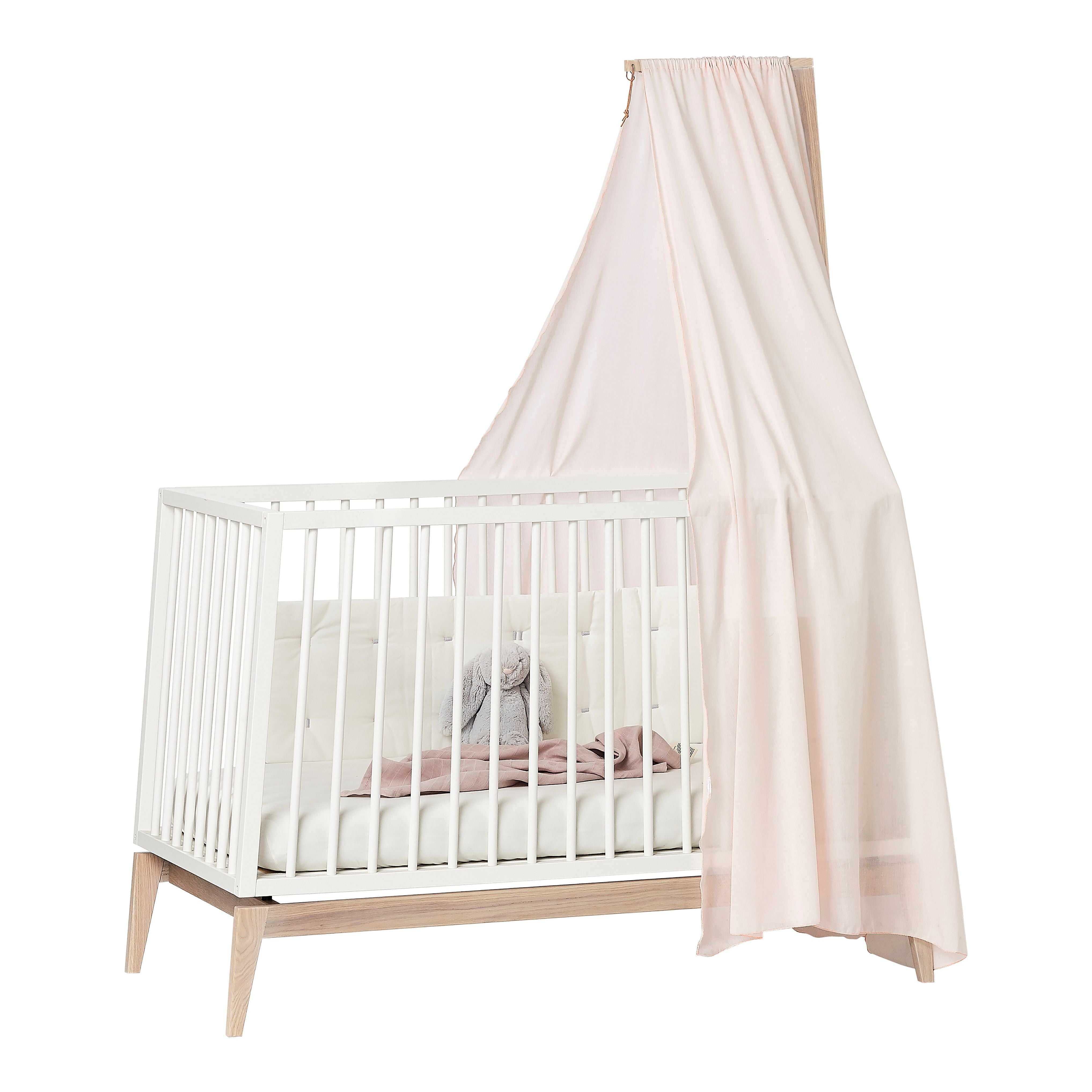 Luna Cot White & Oak 120 x 60 - Tiny Tots Baby Store 