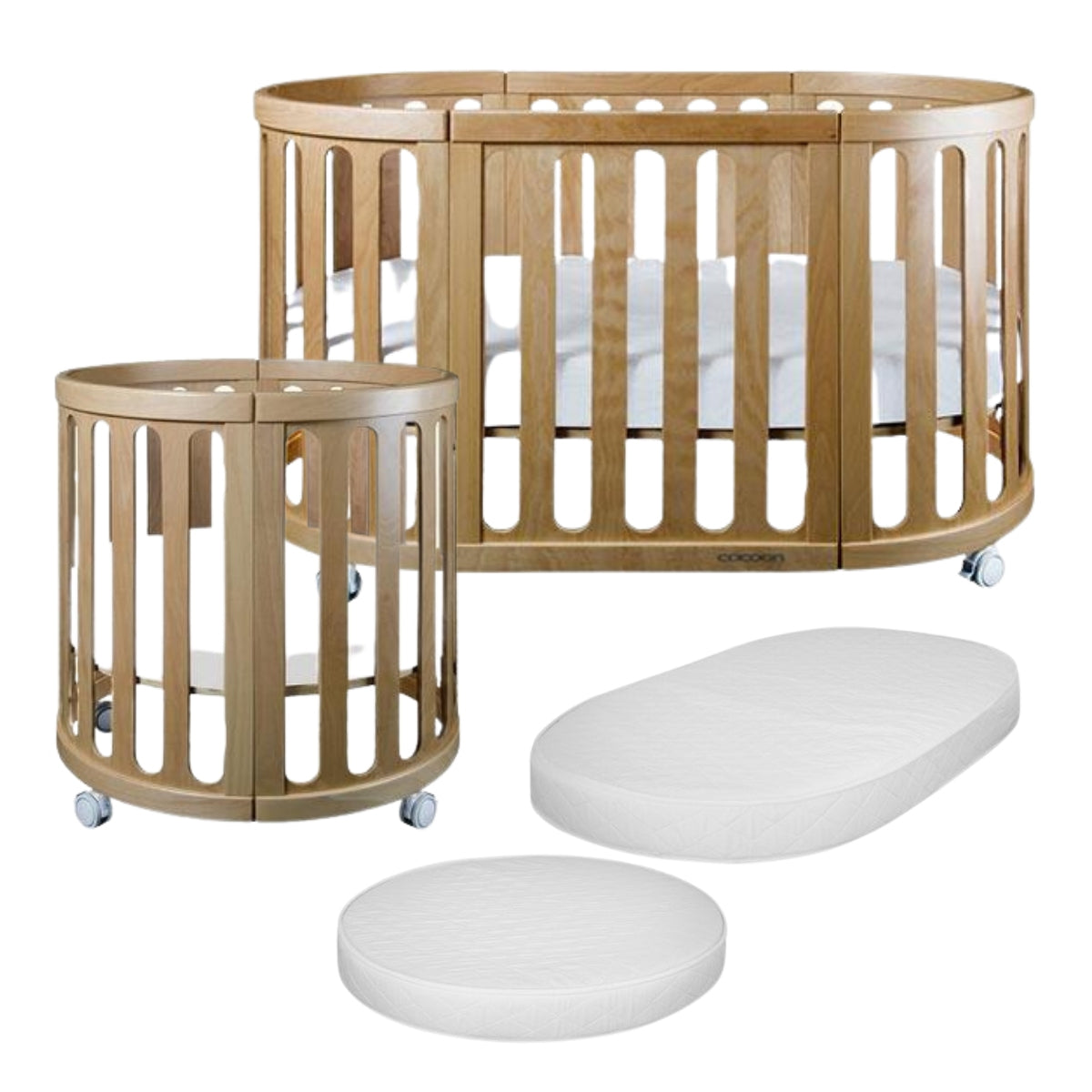 Cocoon Nest Cot with mattress -4 in 1  NATURAL - Tiny Tots Baby Store 