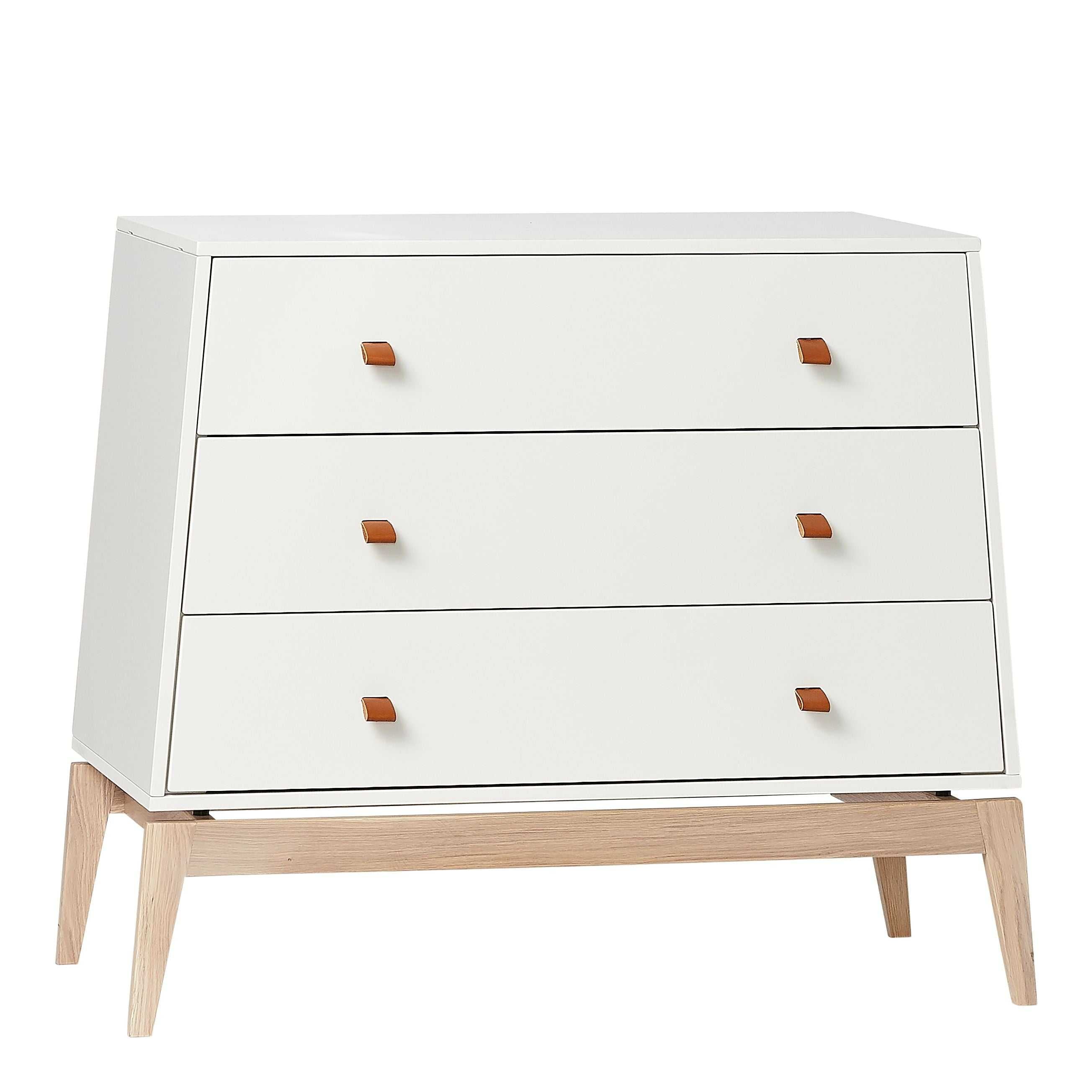 Luna Dresser 3 Drawer White & Oak - Tiny Tots Baby Store 