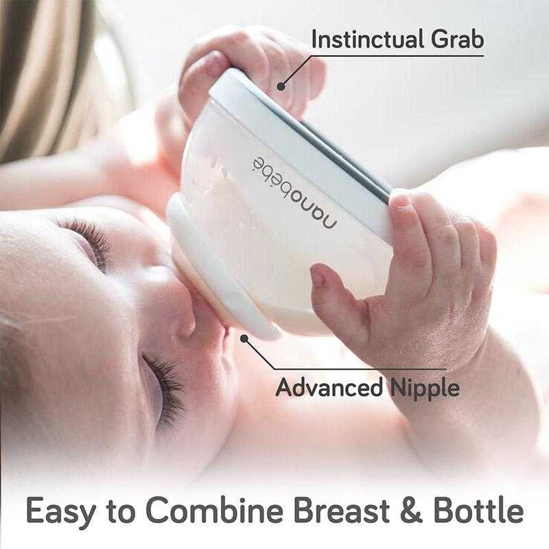 Nanobebe Breastmilk Bottle PINK  3 Pack - Tiny Tots Baby Store 