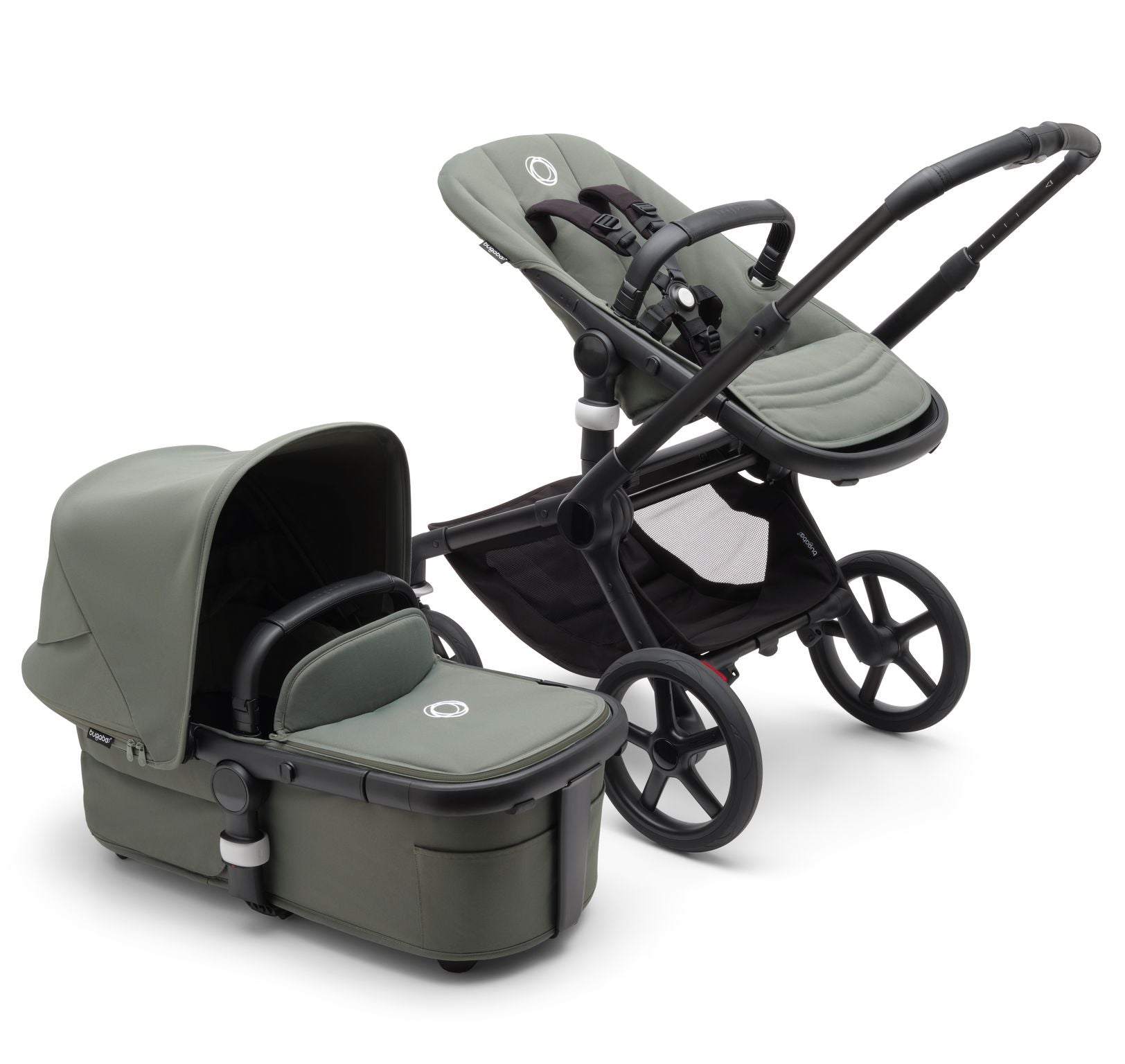 Bugaboo FOX5 complete BLACK/FOREST GREEN-FOREST GREEN - Tiny Tots Baby Store 
