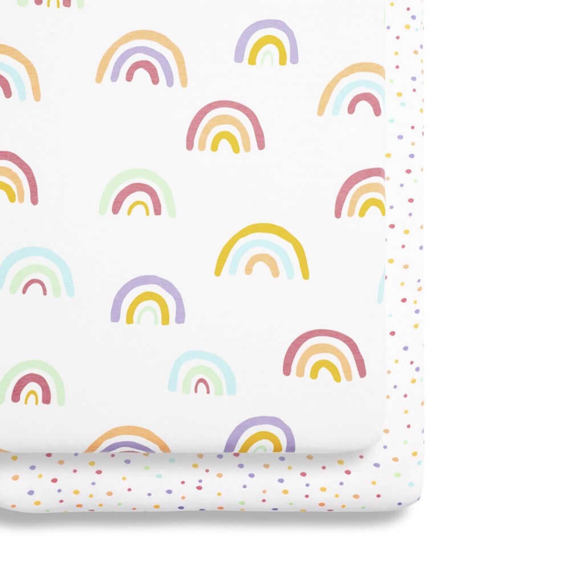 SnüzPod Fitted Sheet Set 2 Piece Rainbow - Tiny Tots Baby Store 