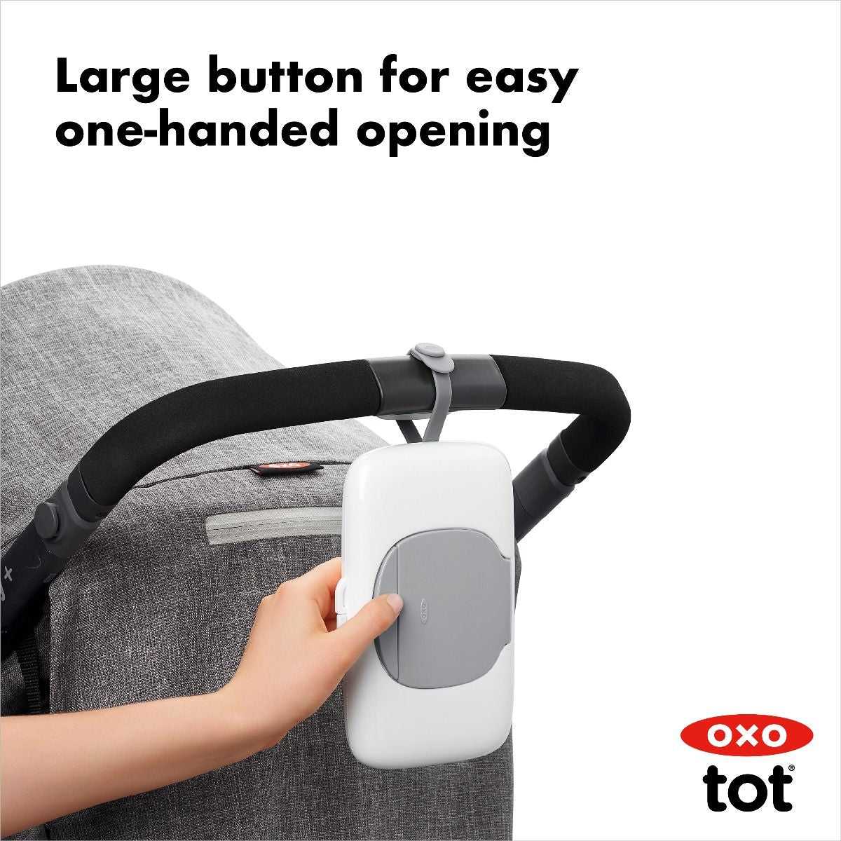 OXO TOT On the Go Wipes Dispenser - Grey - Tiny Tots Baby Store 