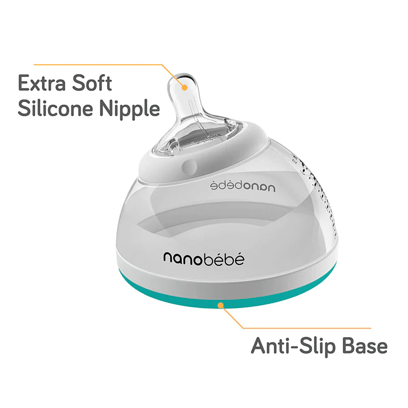 Nanobebe Transition Bottle 2 Pack GREY - Tiny Tots Baby Store 