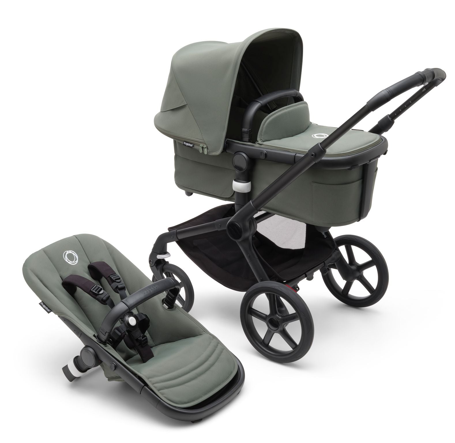 Bugaboo FOX5 complete BLACK/FOREST GREEN-FOREST GREEN - Tiny Tots Baby Store 