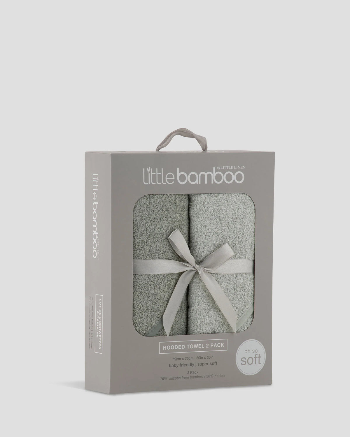 Little Bamboo Baby Hooded Towel 2PK - Turtle Bay