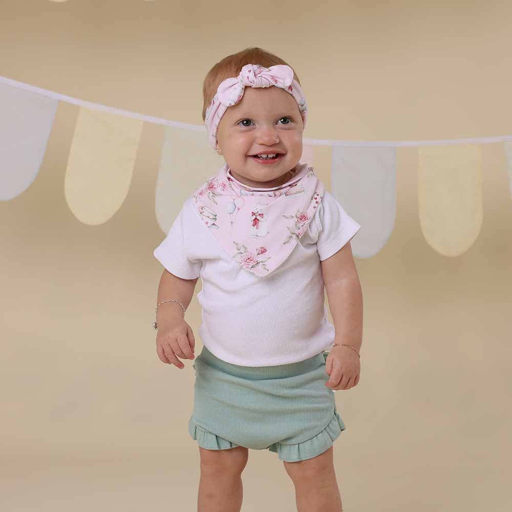 Snuggle Hunny - Alice’s Tea Party Organic Dribble Bib 