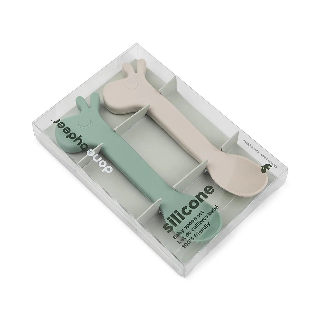 Done by Deer Silicone Spoon Lalee 2 Pack GREEN