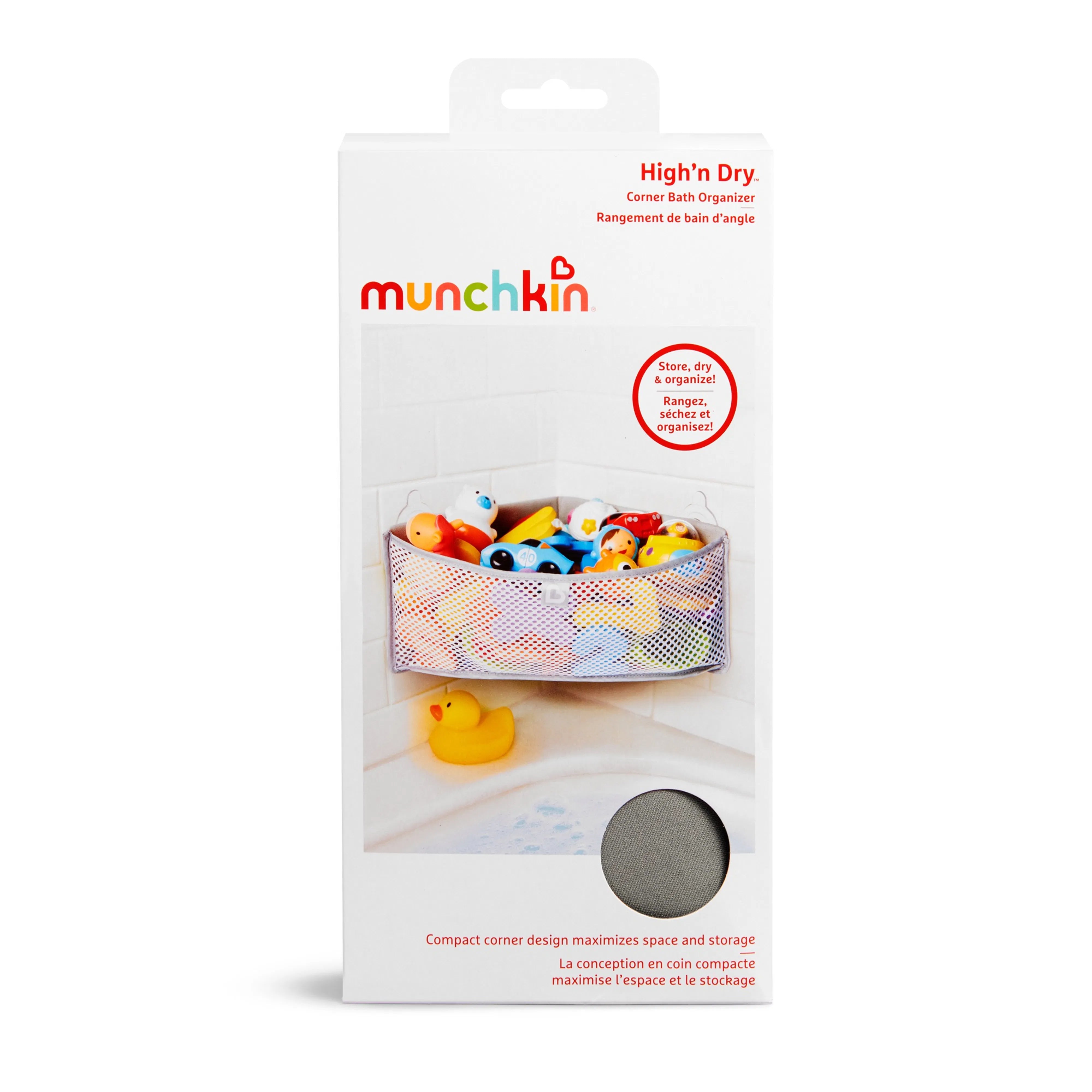 Munchkin High N' Dry Bath Organiser Grey