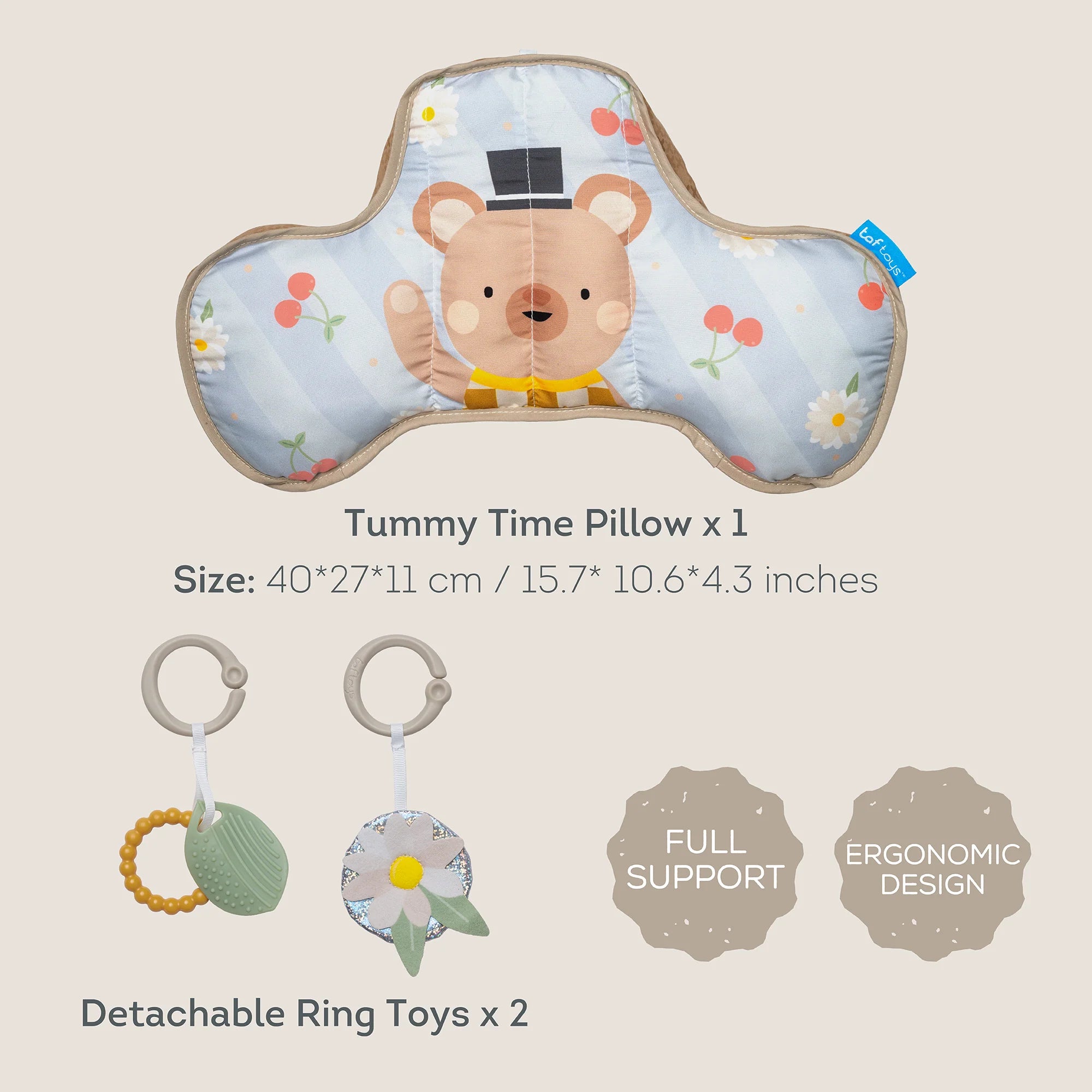 Taf Toys Tummy Time Pillow - Bear 0M+