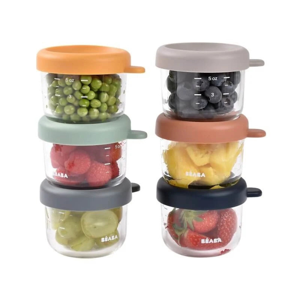 Beaba 150ml Glass Containers - 6 Pack