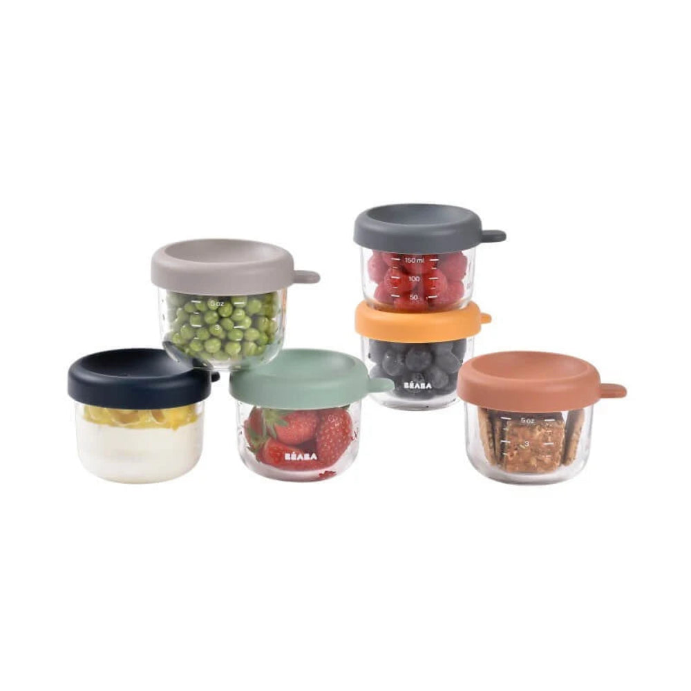 Beaba 150ml Glass Containers - 6 Pack
