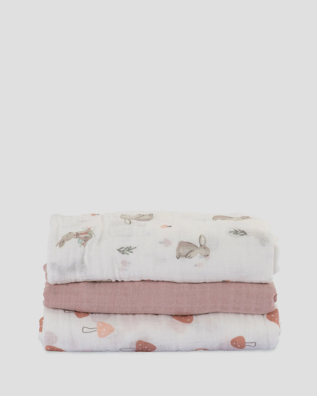 Little Linen Baby Muslin Wraps 3PK - Harvest Bunny