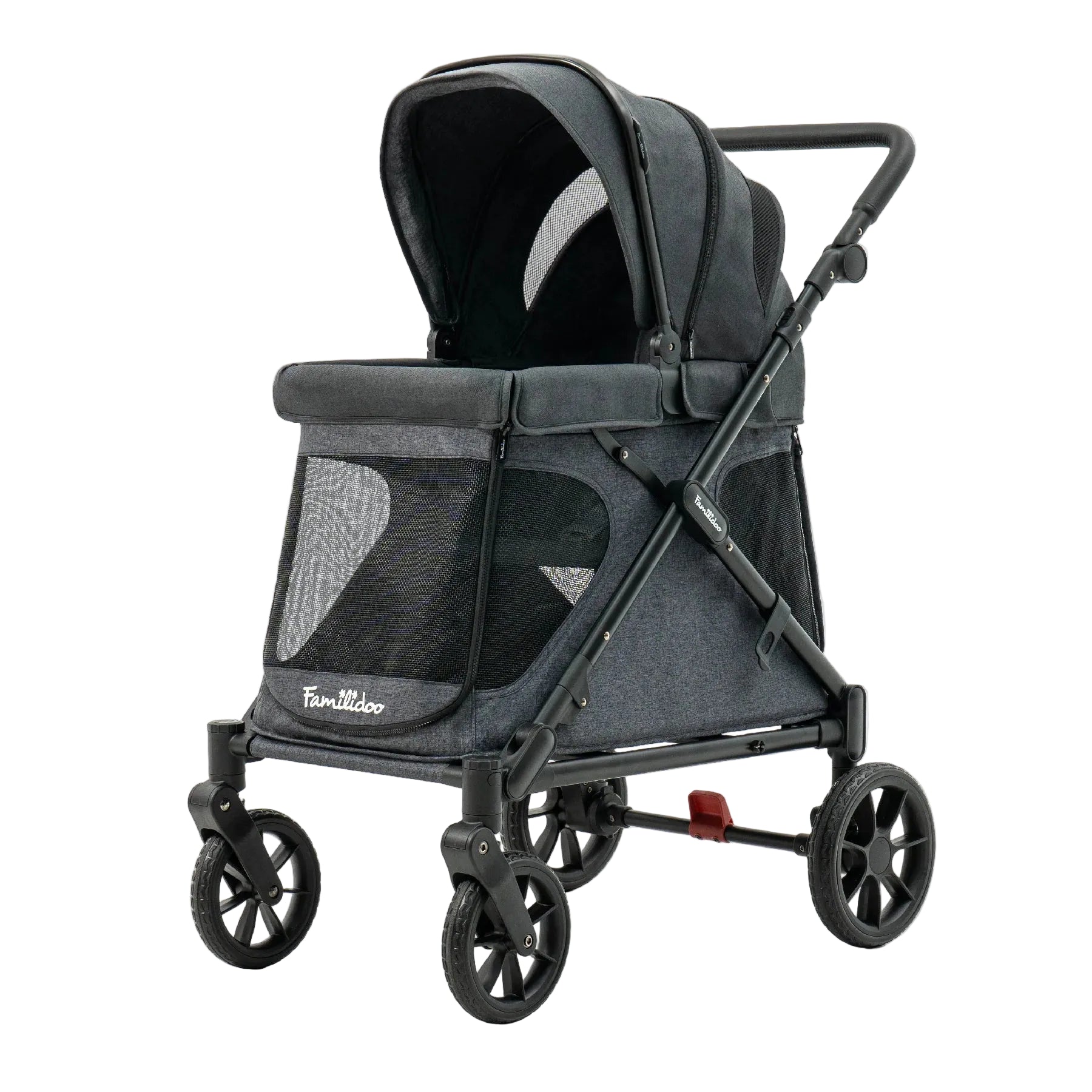 Familidoo Q1 2.0 Wagon Stroller-Charcoal Gray 