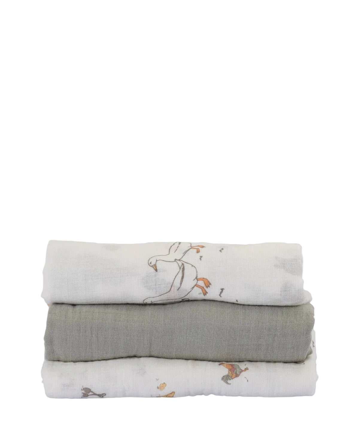 Little Linen Baby Muslin Wraps 3PK - Farmyard Lamb