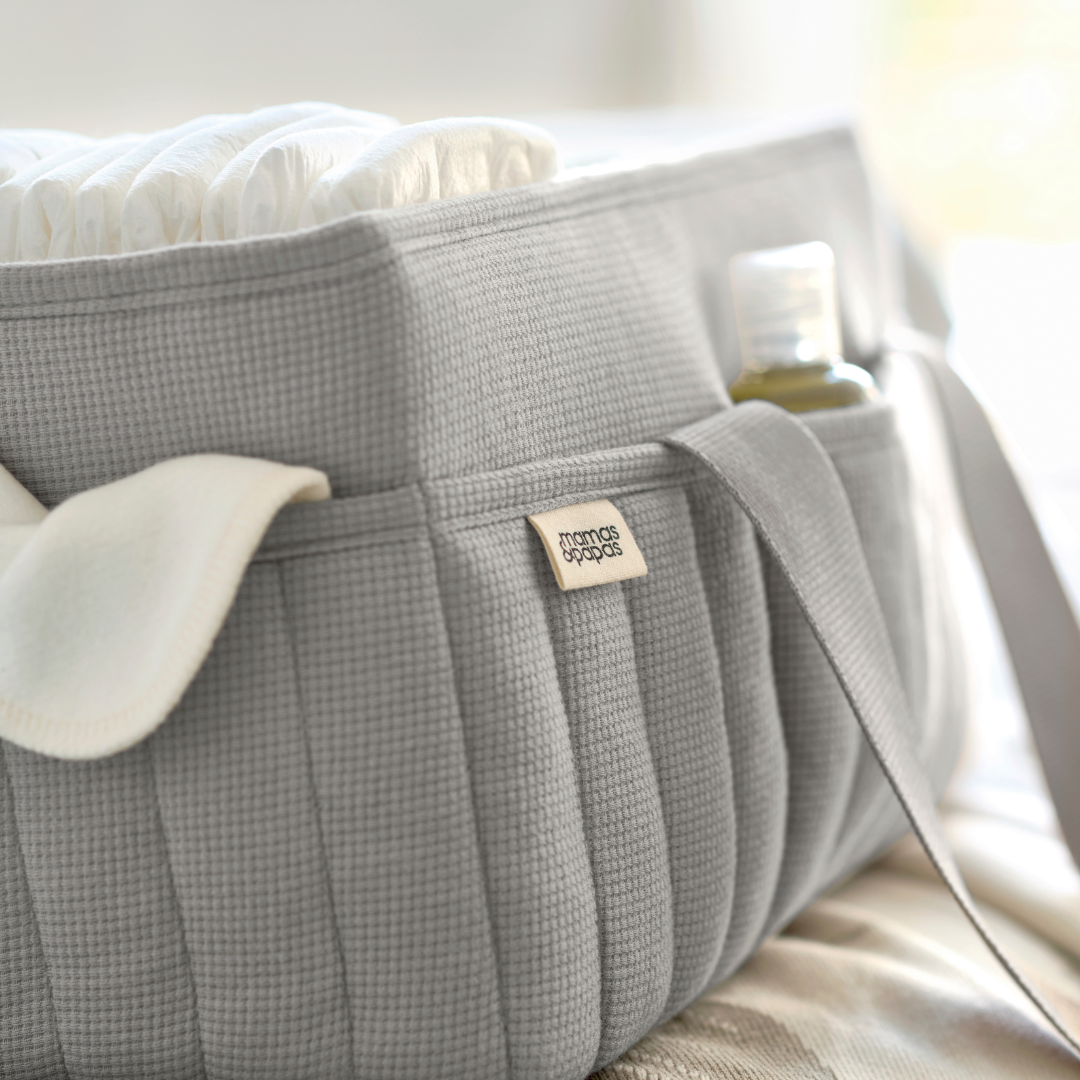 Nappy Caddy - Grey Waffle