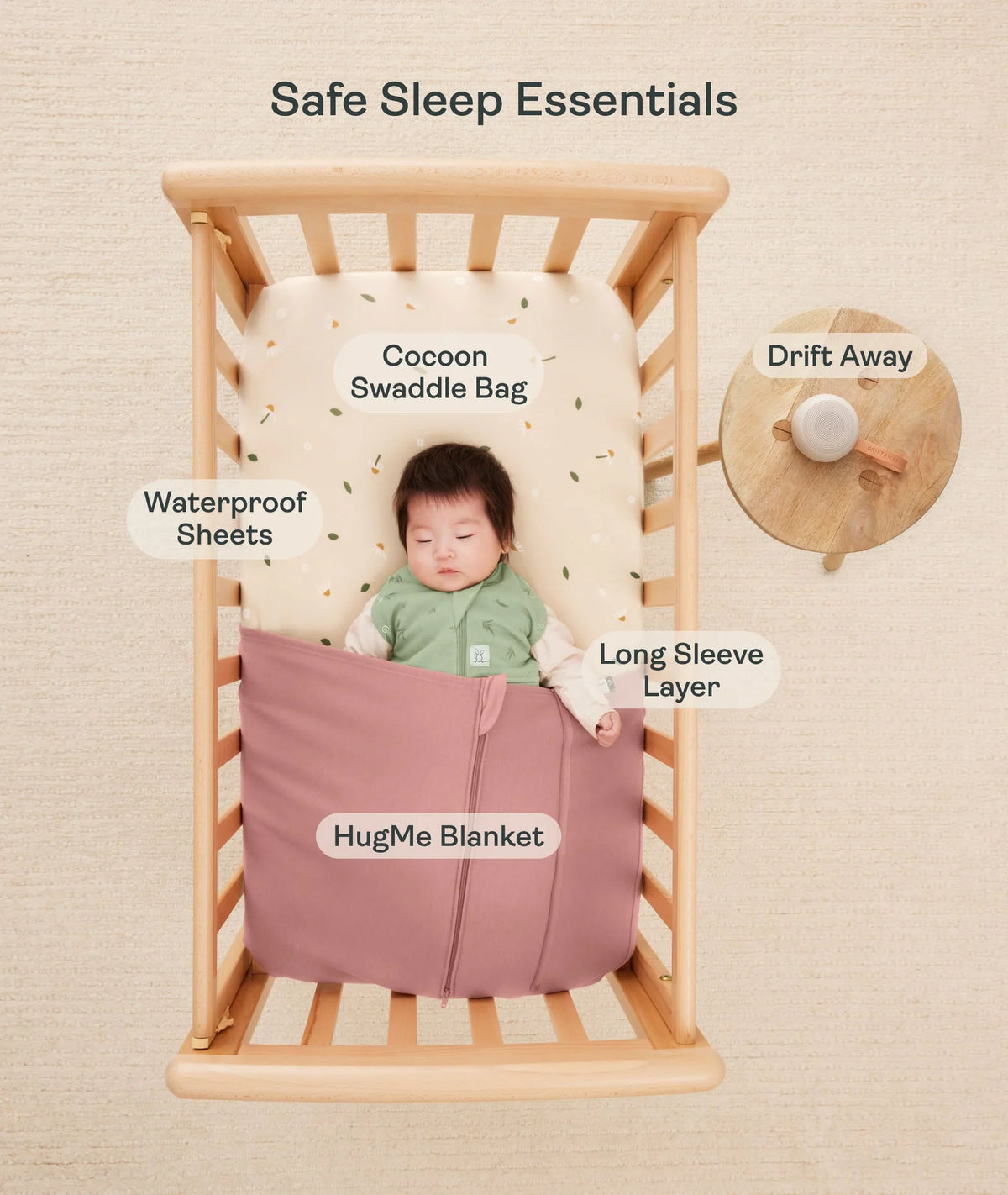 Ergopouch Cocoon Swaddle Bag 1.0 TOG Oatmeal Marle