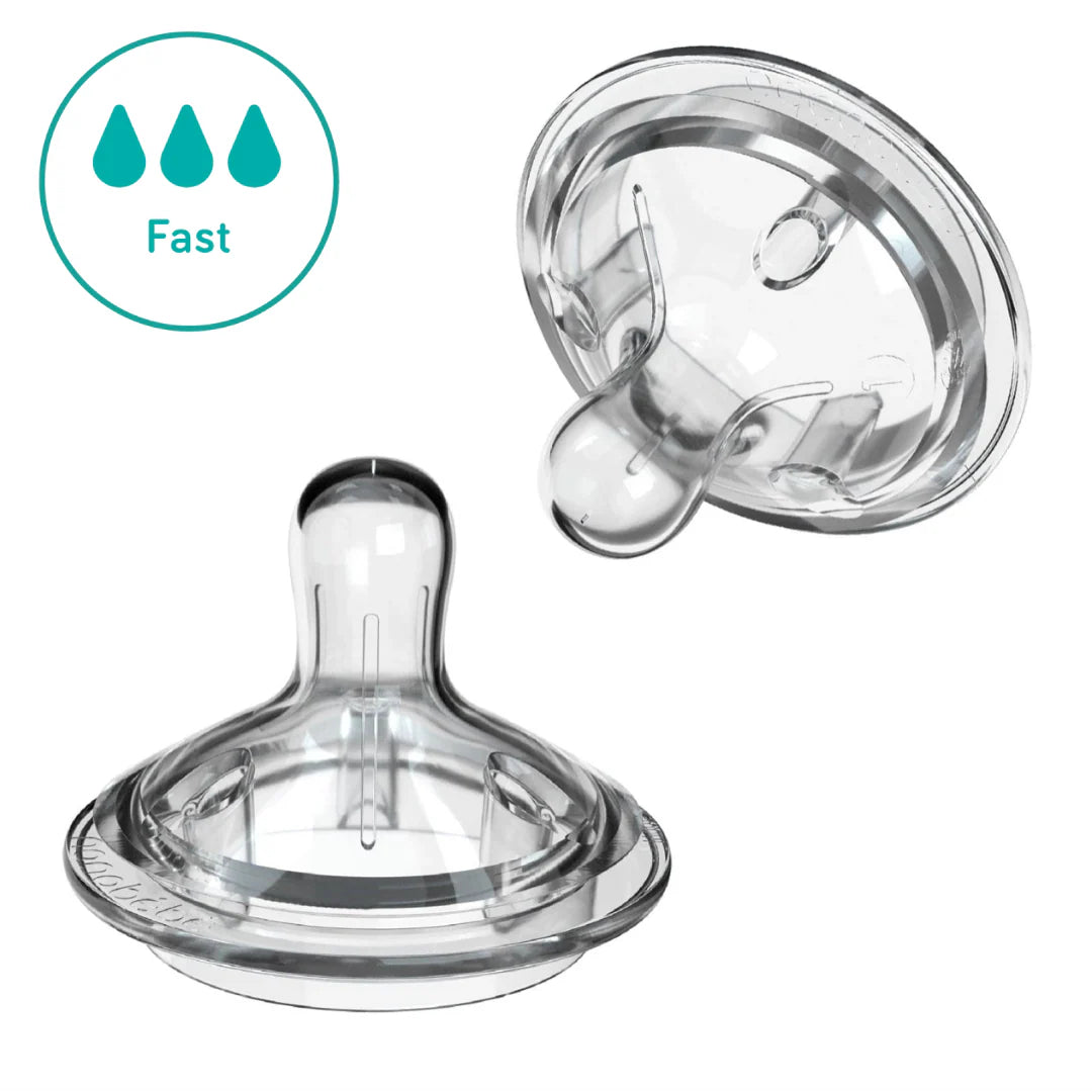 Nanobebe Silicone Bottle Teats - 2-Pack - (Fast Flow 6m+)