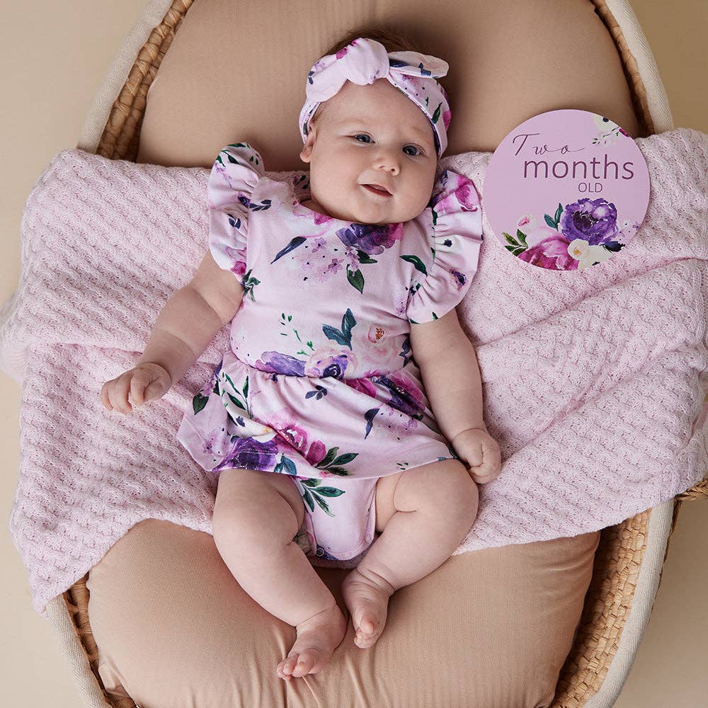 Snuggle Hunny - Floral Kiss Short Sleeve Organic Dress 